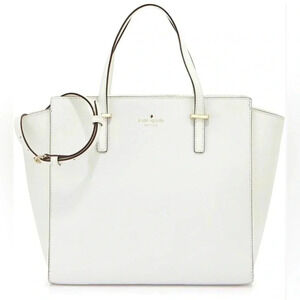 KATE SPADE Bright White Large Saffiano Leather Satchel